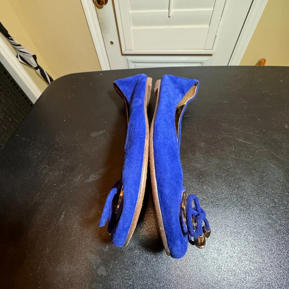 Jeffrey Campbell royal blue suede size 8  flats loafers